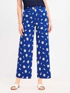 Ann Taylor Loft Palmer Wide
Leg Crop Pant In Shell Print Sz 0 Fine
Sapphire